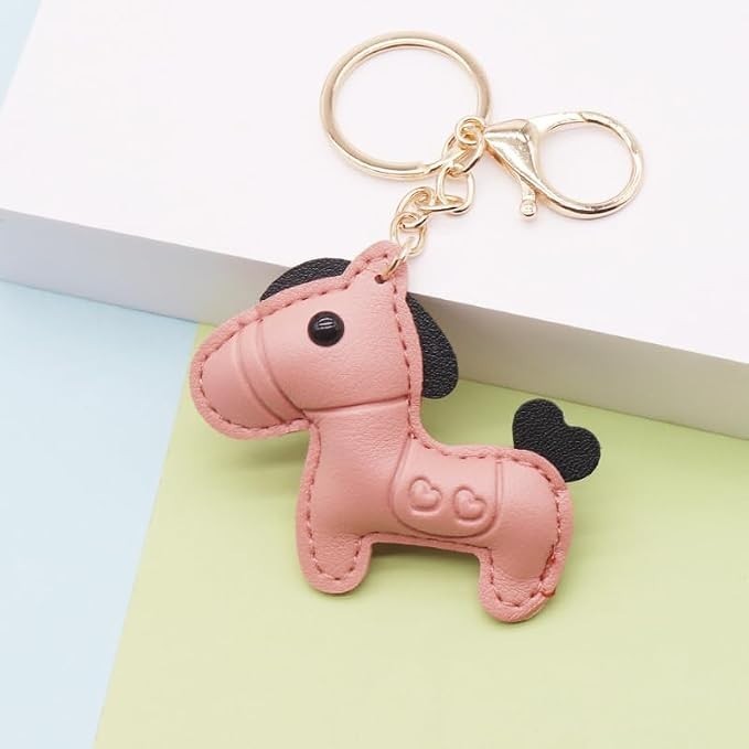 Puffed Horse Pull Charm/Key Ring For Zippers, Purses, Luggage, Schoolbag