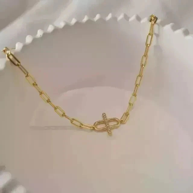 14K Yellow Gold Plated 1.0Ct Round Cut Simulated Diamond Beauty Wedding Bracelet