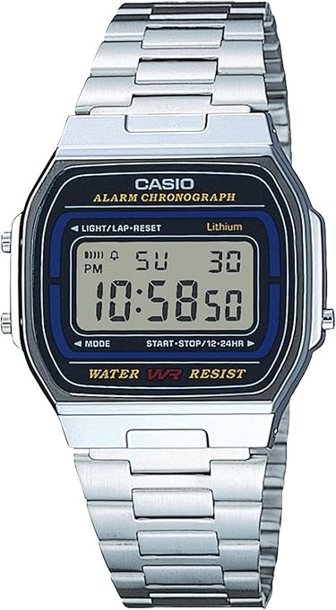 CASIO Collection A164WA-1QJH Men’s Watch Silver Digital Blister Pack LED Light