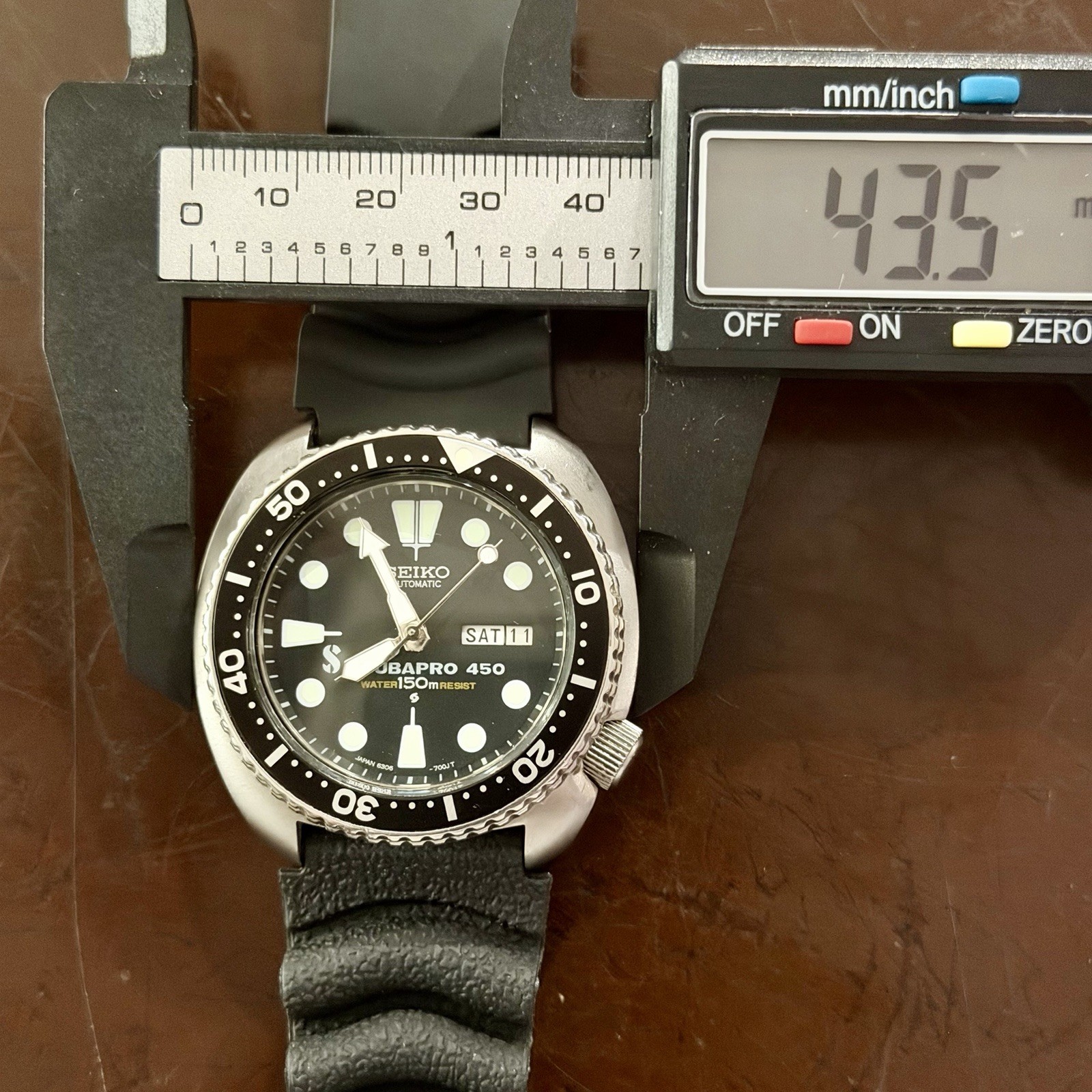 Vintage SEIKO Turtle 6309-7040 W/Aftermarket Scuba Pro Dial Men’s Divers Watch