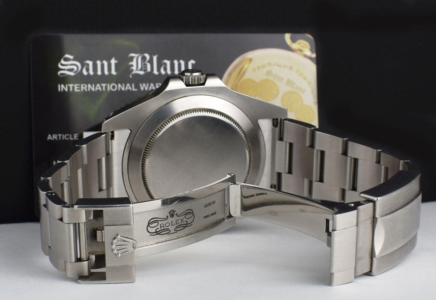 ROLEX – 42mm Stainless Explorer II Black Index CARD BOX 216570 – SANT BLANC
