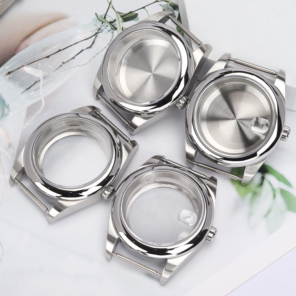 36mm/39mm Oyster Brushed Watch Case Sapphire Domed Bezel For Seiko NH35 Movement