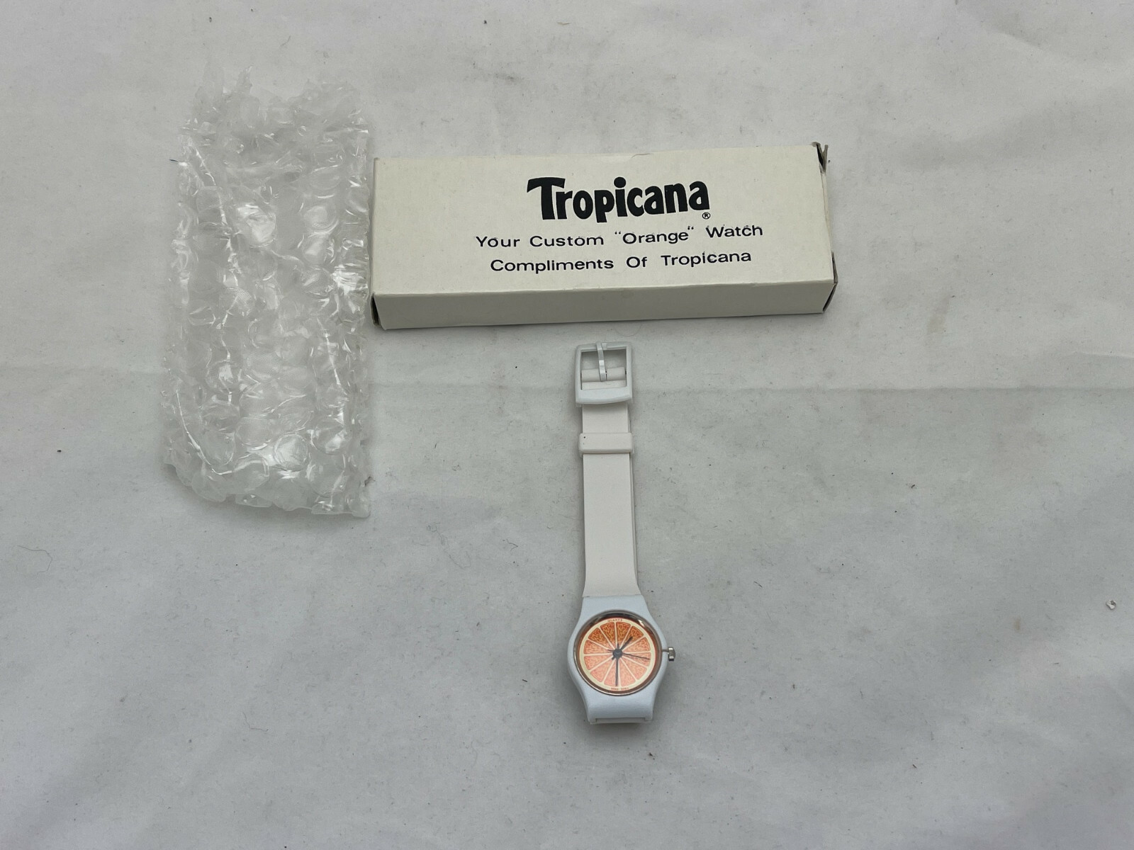 NOS Unisex TROPICANA Orange Juice Logo Watch NEW IN BOX