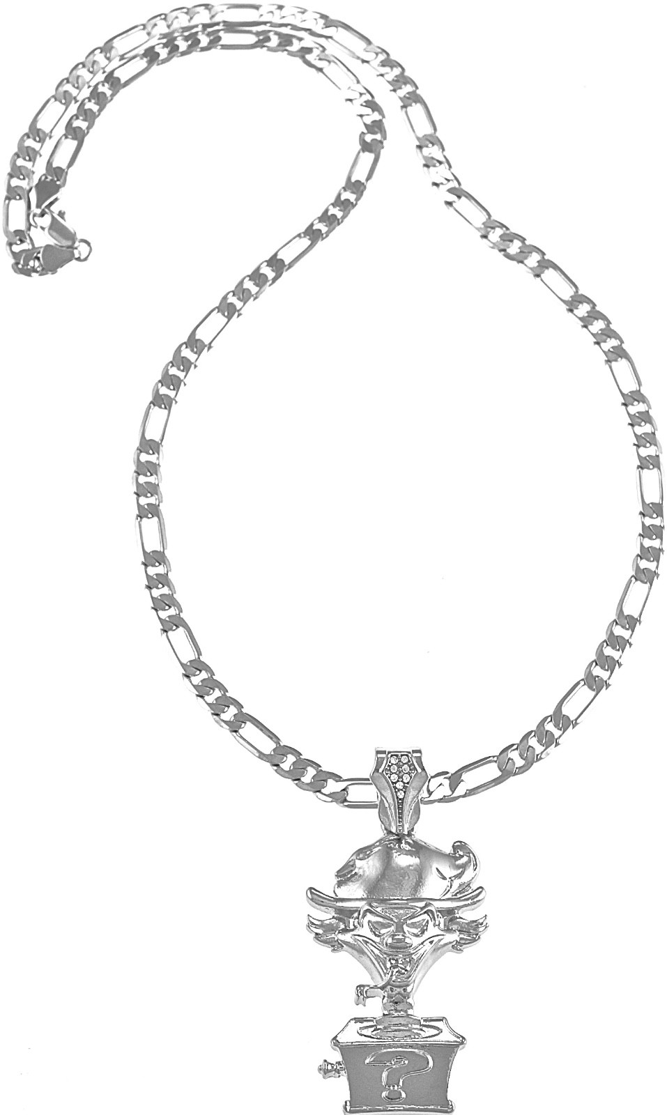 Riddle Box Juggalo Necklace New Pendant 24″ Figaro Style 5mm Chain Joker Insane