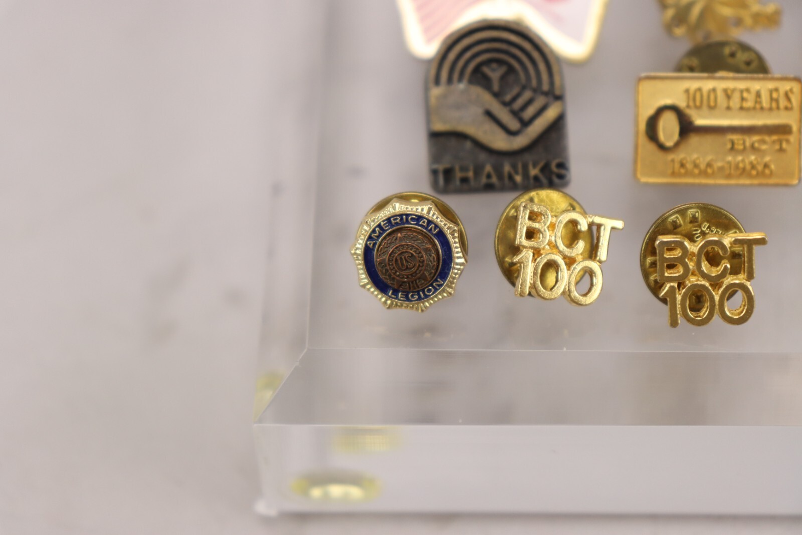 Lot of 14 Vtg Union Pins + Label BCT Bakery Hershey Tobacco Legion United Way