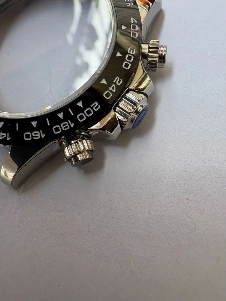 Watch Repair Polished Steel Chronograph Case Bezel For Caliber 7750 Movement