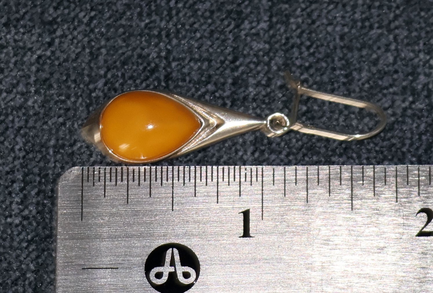 VTG 925 Sterling Silver Butterscotch Egg Yolk Baltic Amber Drop Earrings 3.7g