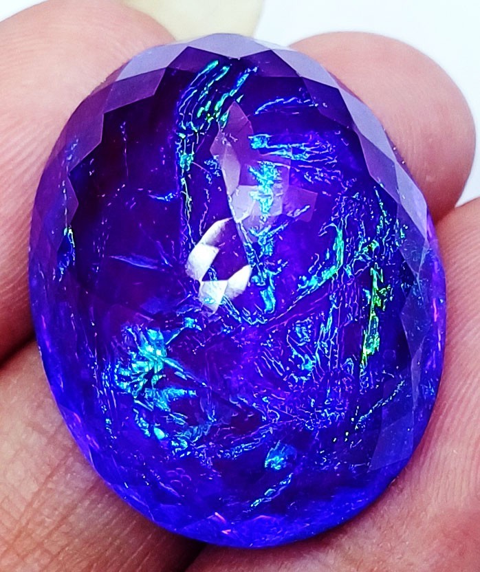 Natural Monarch Fire Opal Doublet Certified 50 to 55 Ct Loose Gemstone