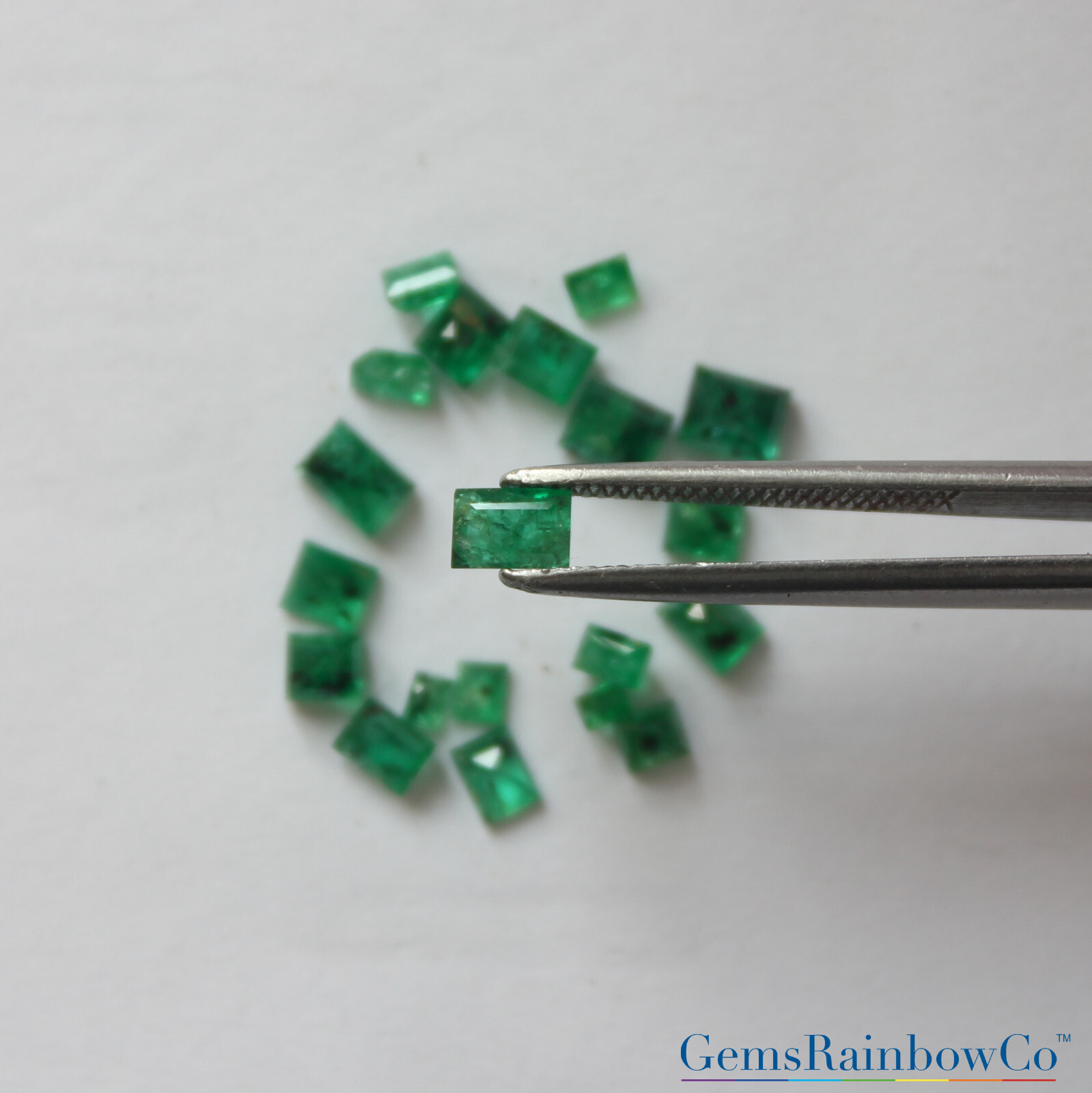 Natural Emerald Multiple Shape And Size Green Faceted Loose Gemstones, #645.