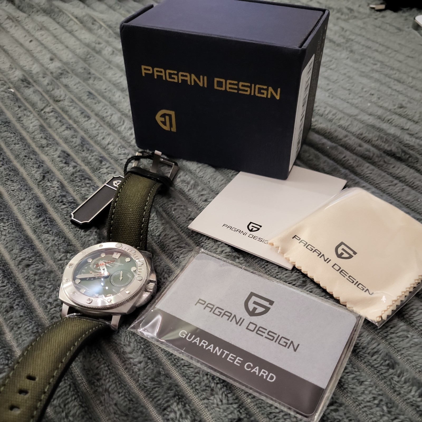 PAGANI DESIGN 2024 Men’s Automatic Mechanical Watches Stainless Steel New Green