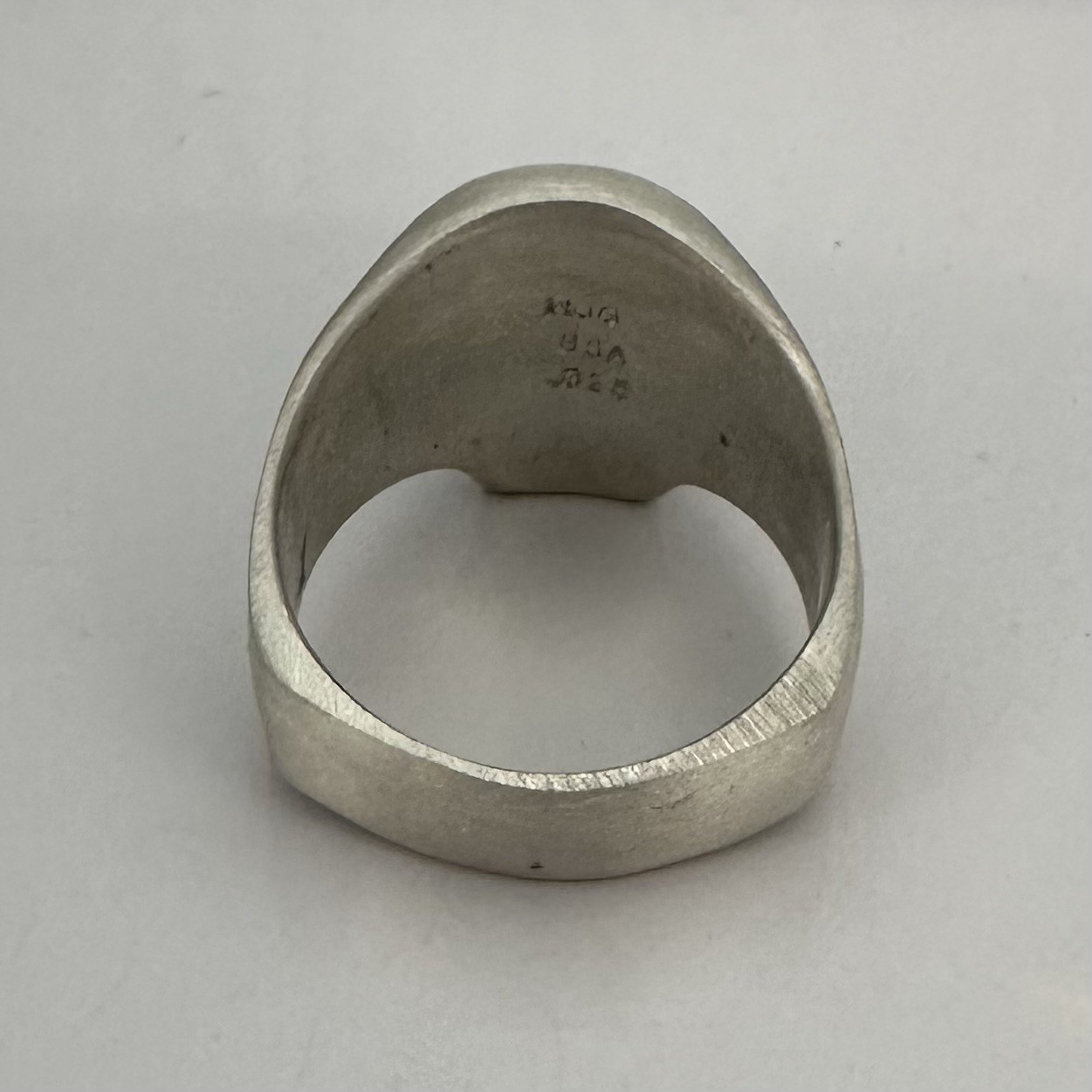 MJG STERLING SILVER KR SKULL RING-SATIN FINISH. 17.5 GRAMS- Size 10