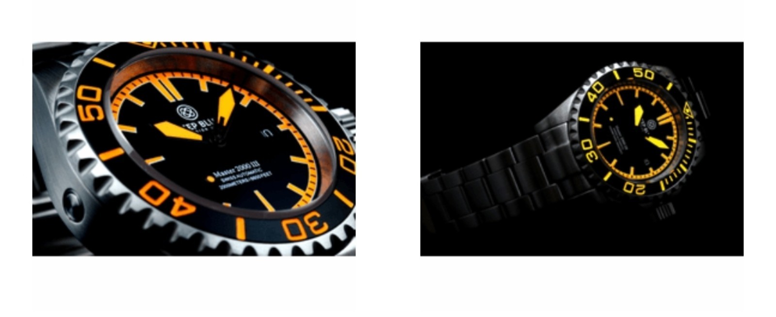 Deep Blue Master 2000 III Orange Lume Swiss Automatic Professional Divers Watch