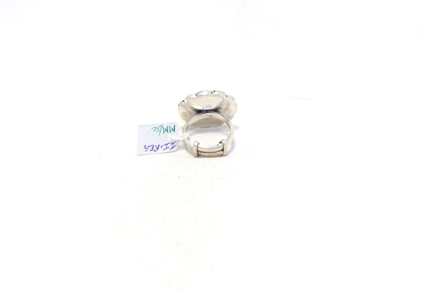 925 Sterling Silver Women Gold Rhodium Temple Gemstone Gift Adjustable Ring