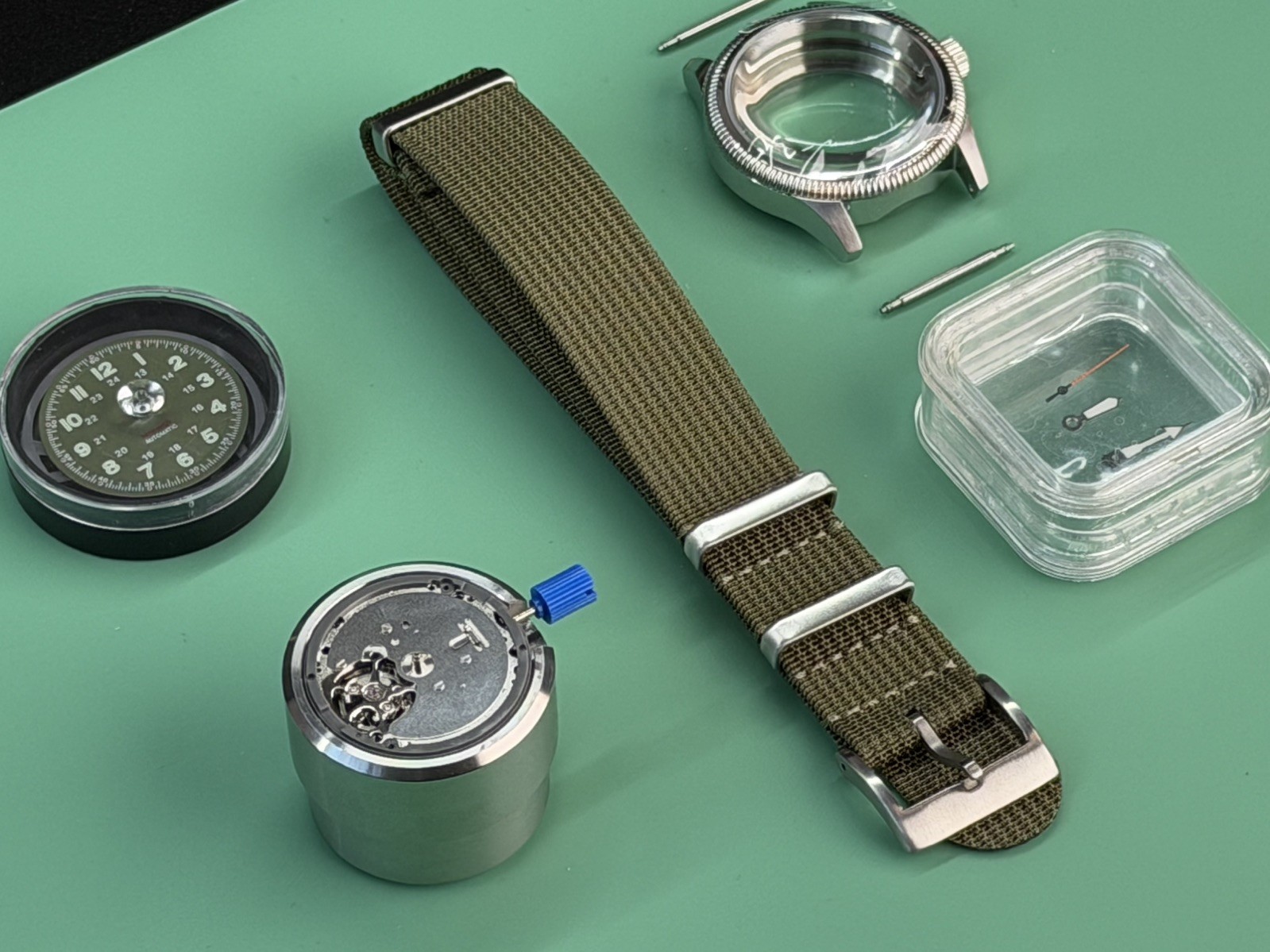 UR Watch Co. | 38mm Field/Pilot Auto | OD Green Dial | NH35A | Handcrafted USA