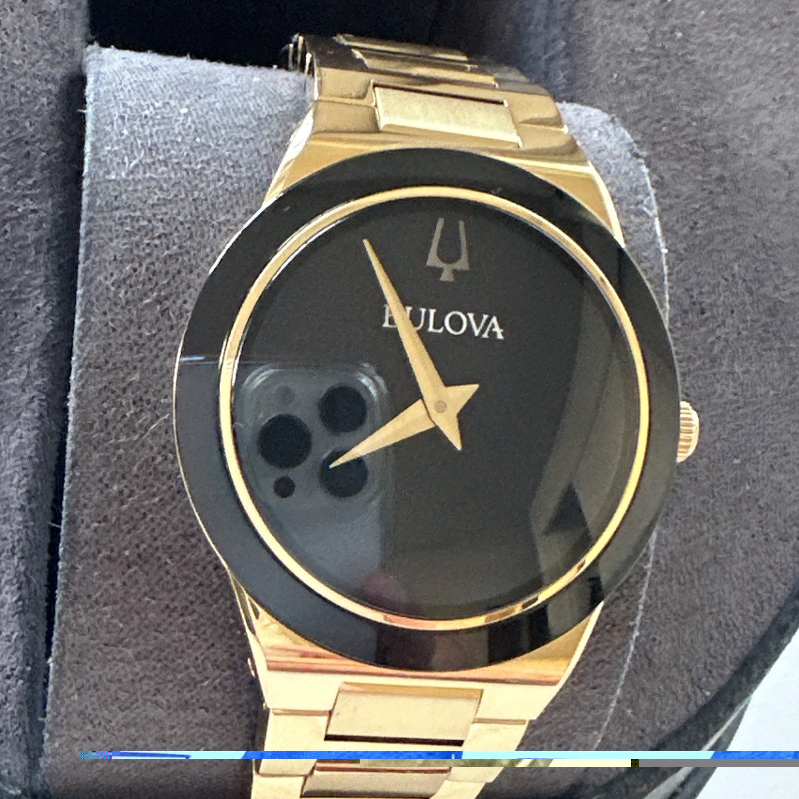 Bulova Men’s Modern Slim Movement Quartz Gold Stainless Steel Watch 41 MM 97A183
