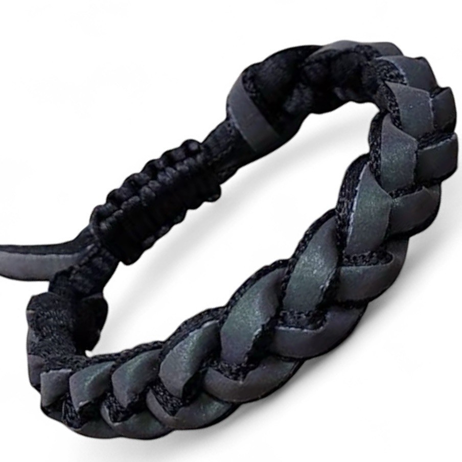 Reflective Braided Shoelace Bracelet – Adjustable Gym Sports Unisex Wristband