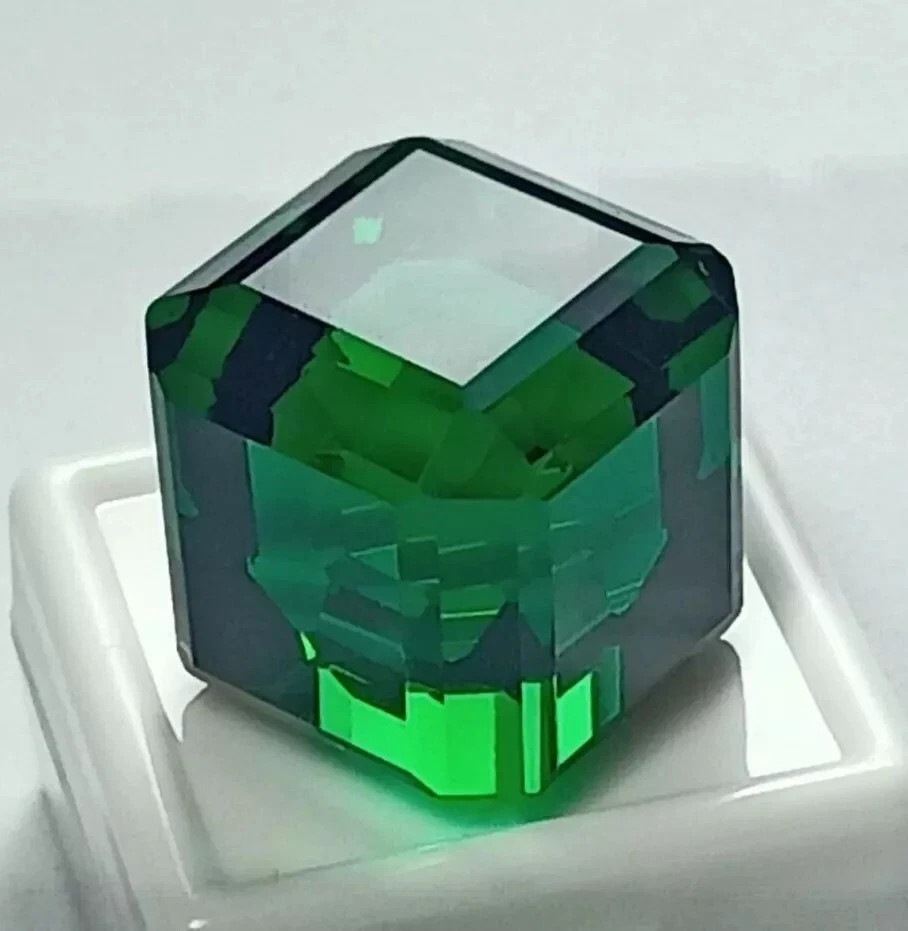 Natural 100 Ct+ Tsavorite Green Garnet Cube Cut Loose Gemstone AAA Certified