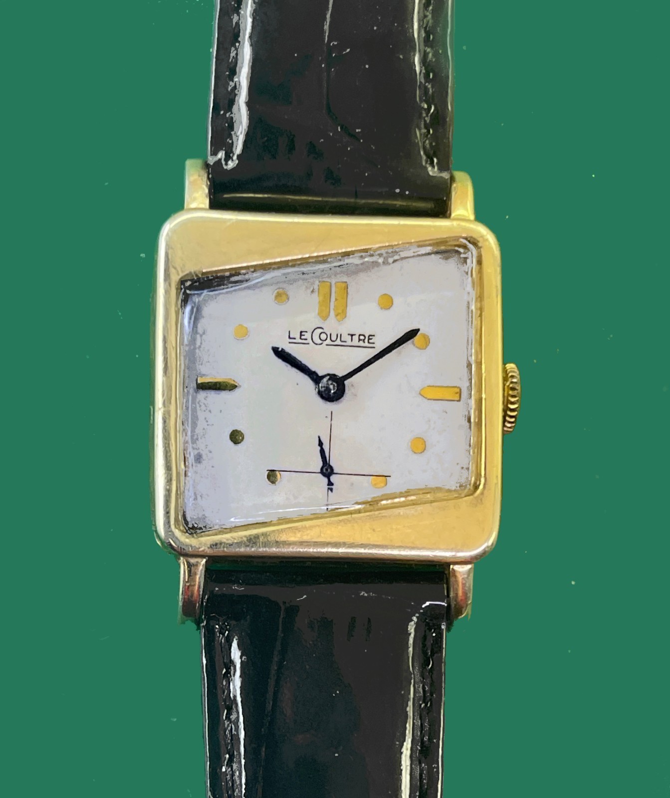 Vintage 50s Le Coultre Vacheron Asymmetrical Men’s GOLD Filled Watch Cal.480/CW