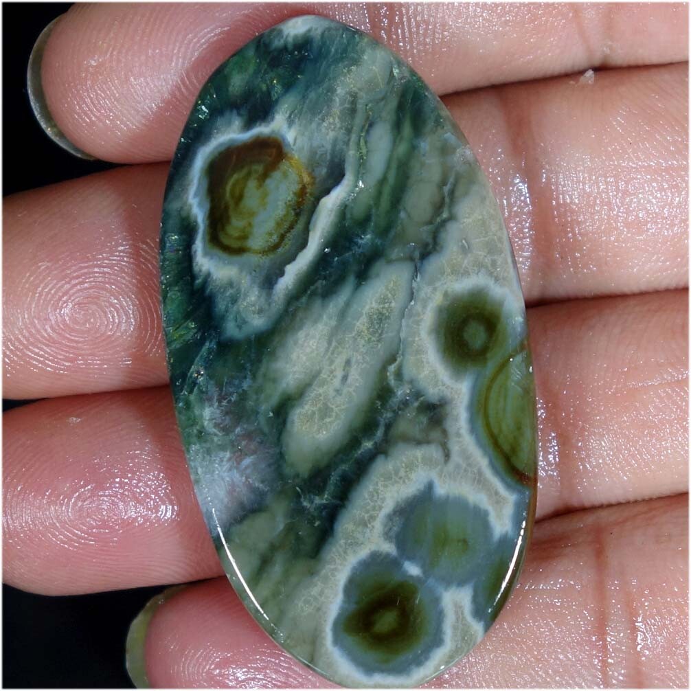 80.85Cts. 100% Natural Ocean Jasper Oval Loose Top Gemstone