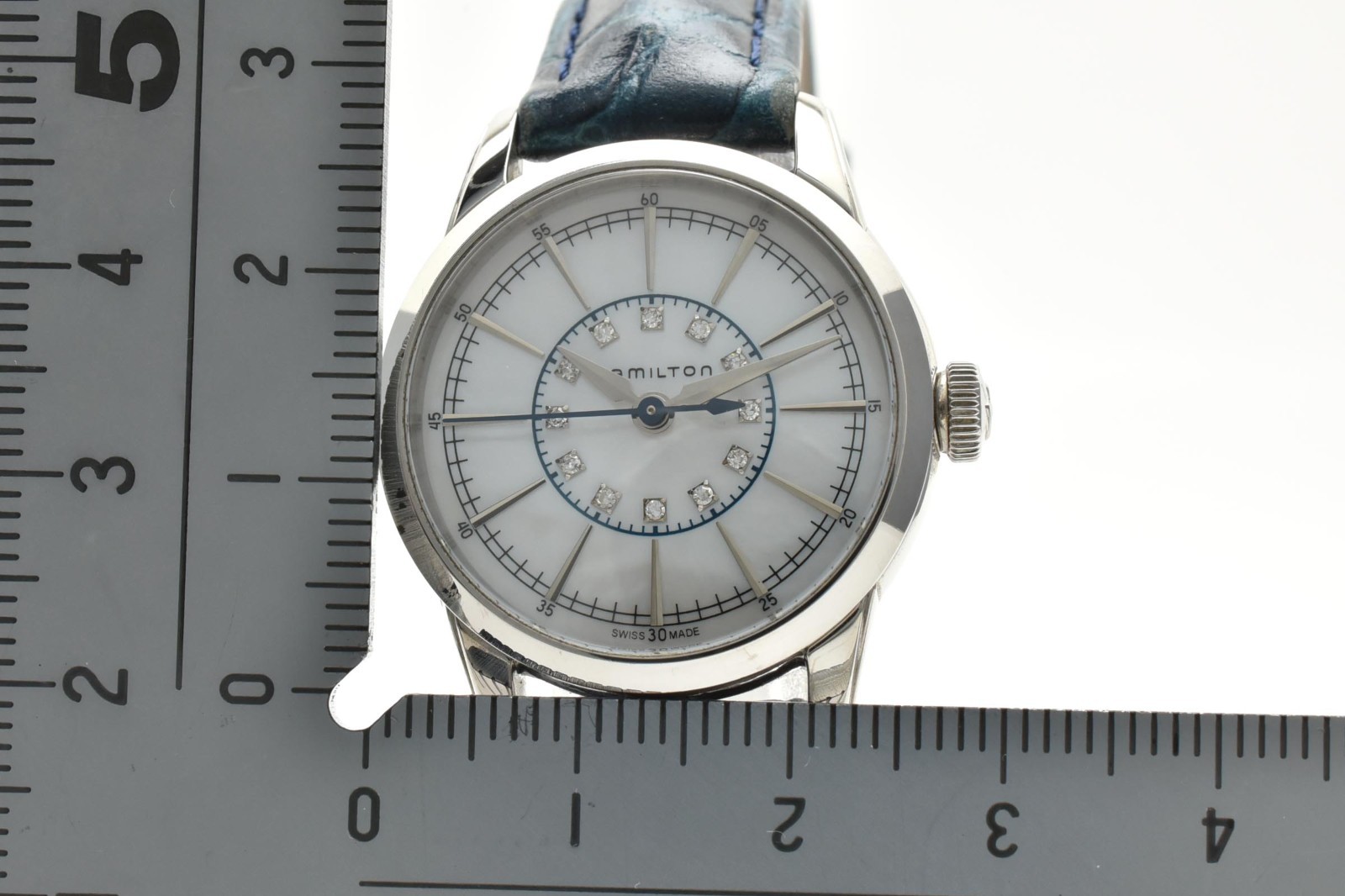 [N MINT /Paper] Hamilton Railroad H403110 Shell Dial 12P Diamond Qz Ladies Watch