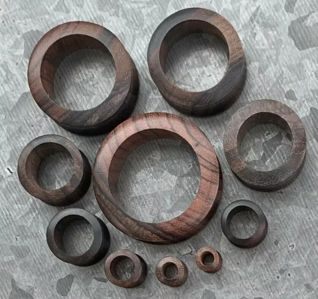 PAIR Sono Wood Tunnels Organic Plugs Earlets Gauges Body Jewelry