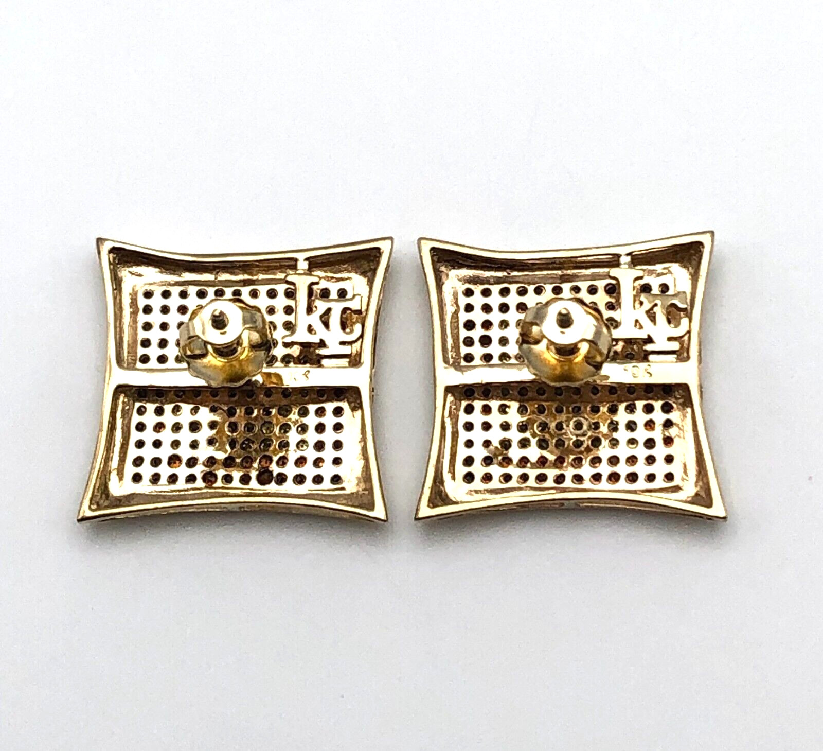 10k Gold Kite Earrings with 1.50ctw Yellow & Red Diamonds (4.1 gram)