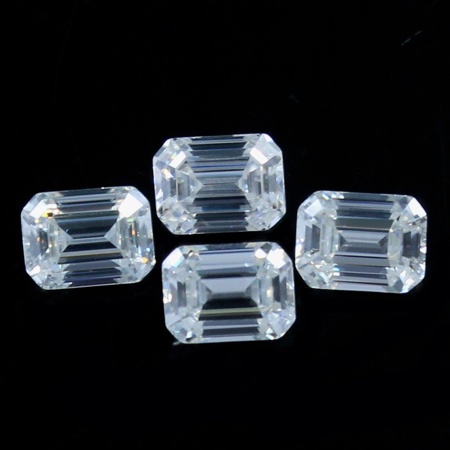 1.2 Ct Natural Certified DE Color VVS1 Excellent 2.5×5 MM Emerald Diamond 4 Pcs
