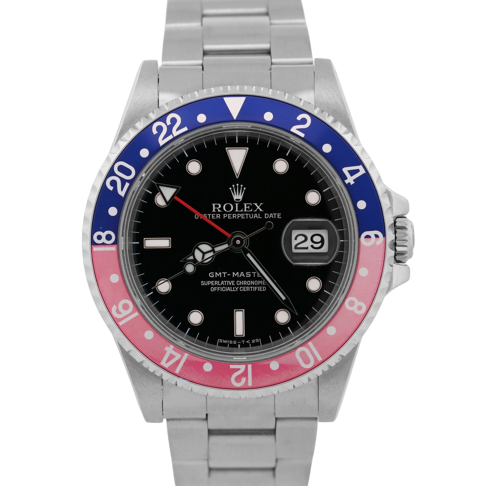 2024 CPO Rolex GMT-Master FADED PEPSI Blue Red OYSTER Stainless Steel 40mm 16700