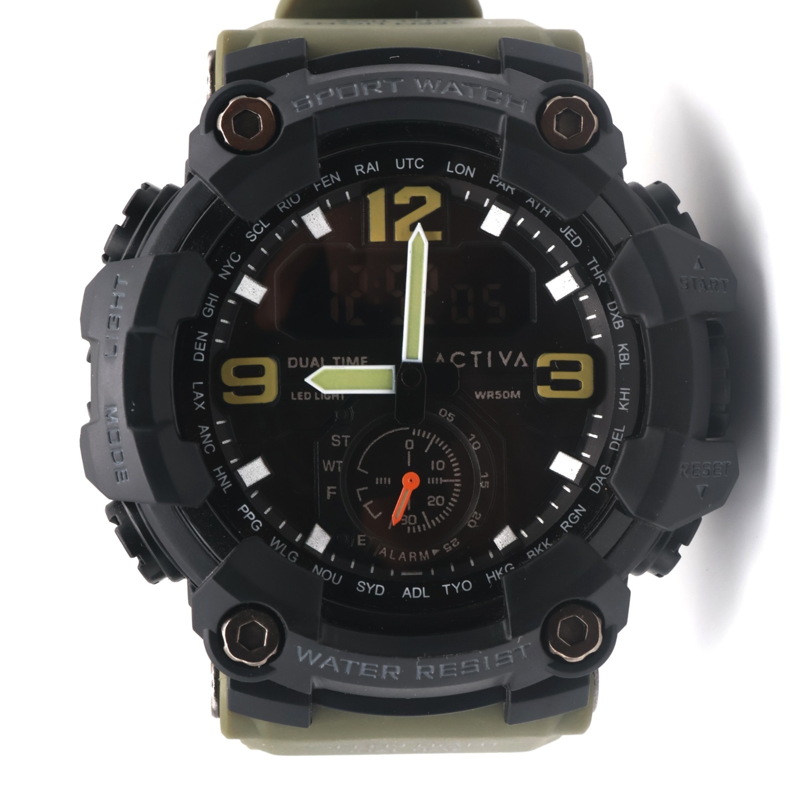 ACTIVA X BLACKOPS CHRONOTREK Men’s 56mm Digital Watch Army Green ACW1637-002