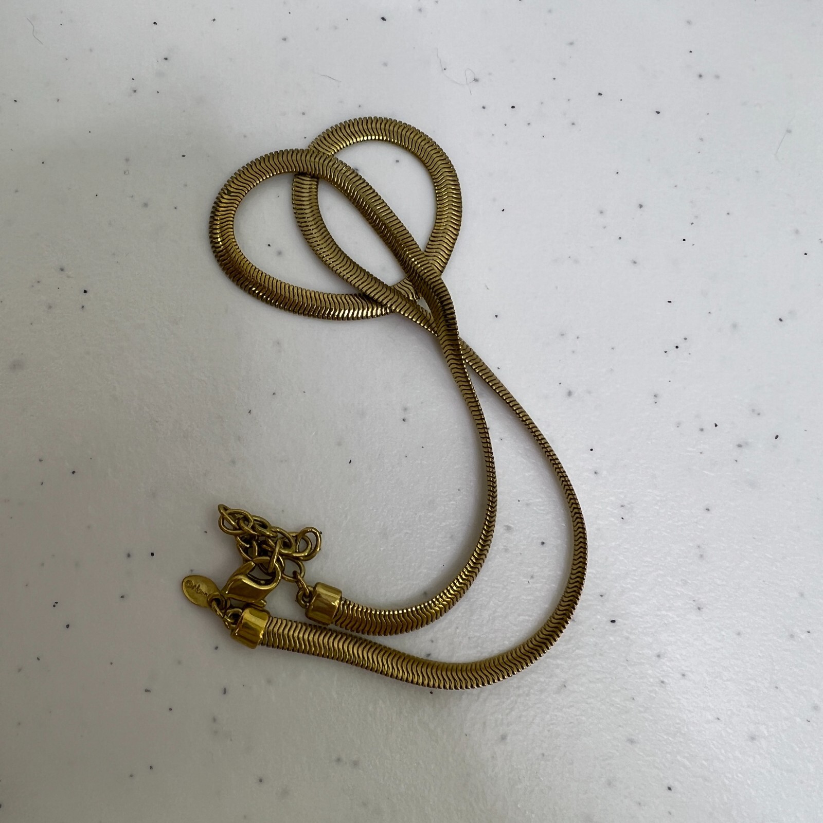 Monet Chain Gold Tone 16 Inches Vintage Snake Chunky Big Basic Every Day