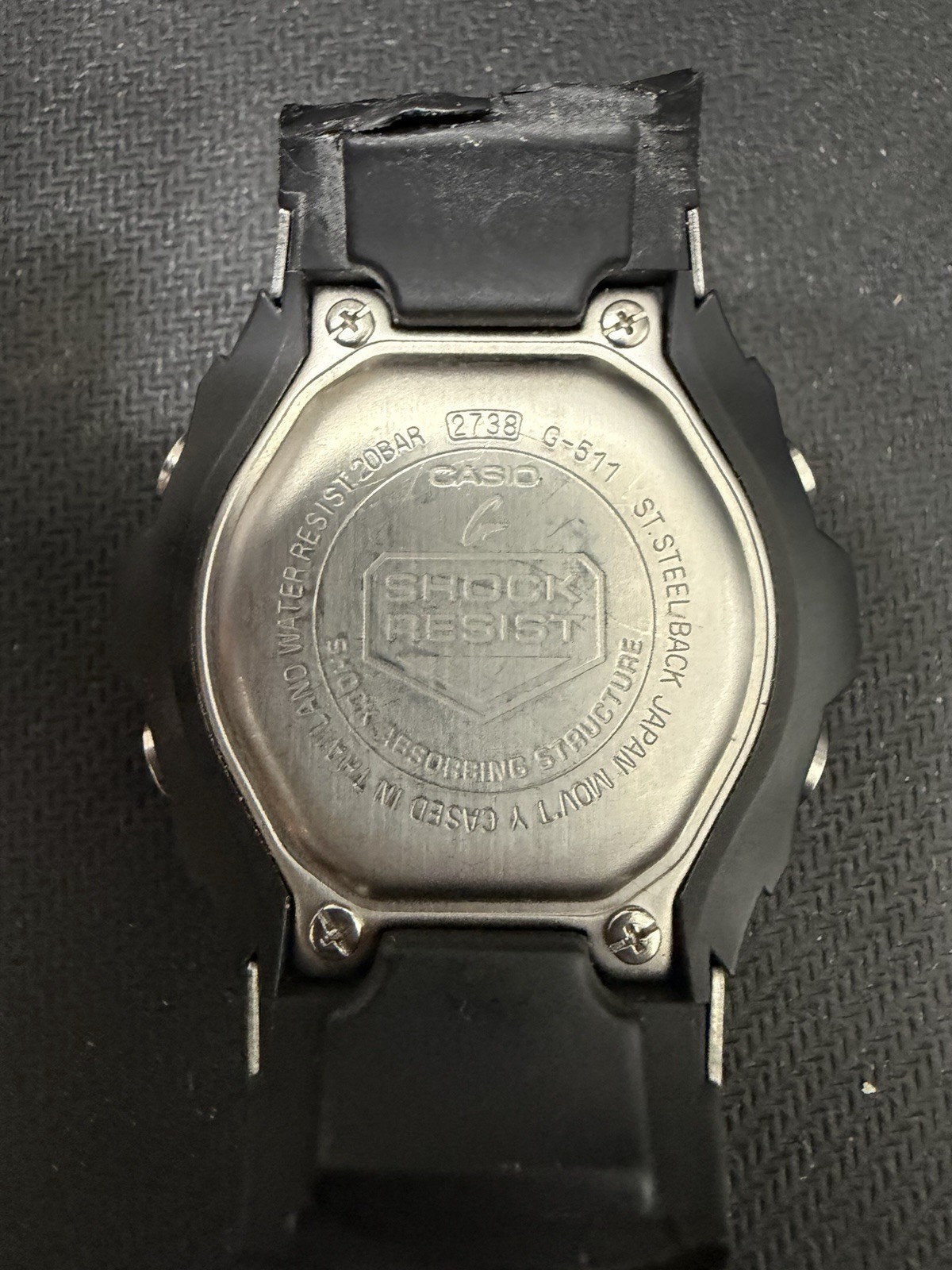 Casio G-Shock G-511 Yellow Dial Ana-Digi Watch Head No Battery For Parts