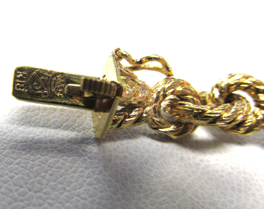 Unique Heavy Duty 18k Gold Chain Link Bracelet 8.25 inch Italy MAKE OFFER