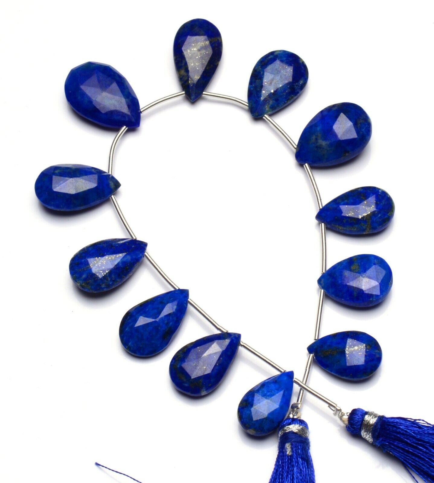 Natural Gem Lapis Lazuli Faceted 15x10to 19x15mm Size Pear Shape Beads 7″ Strand