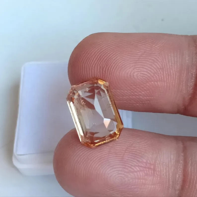 NATURAL Golden Hessonite Garnet Cut Earth Mine Mozambique Loose Gem 6.50 Ct