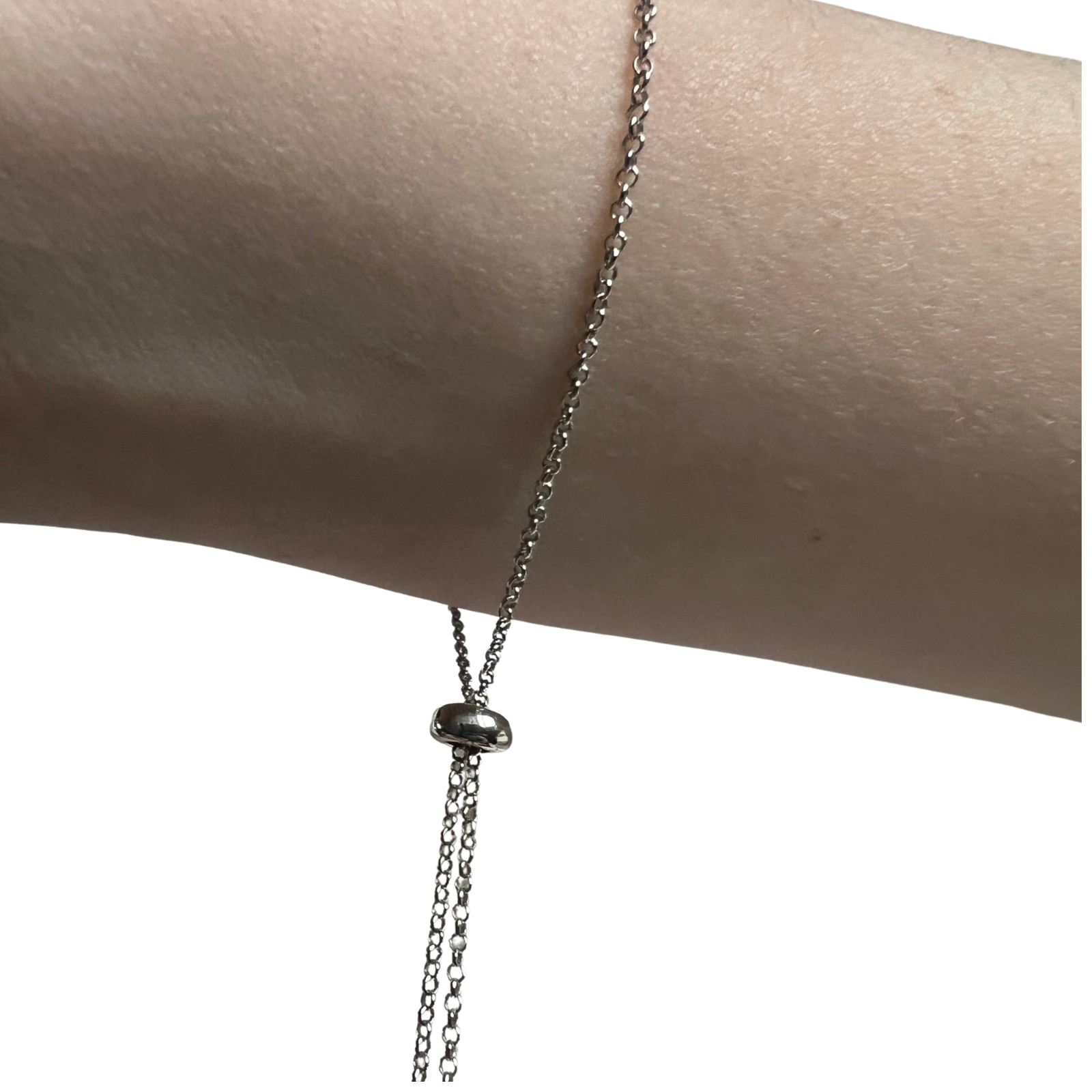 Berricle 925 Sterling Silver CZ Bar Adjustable Chain Bracelet