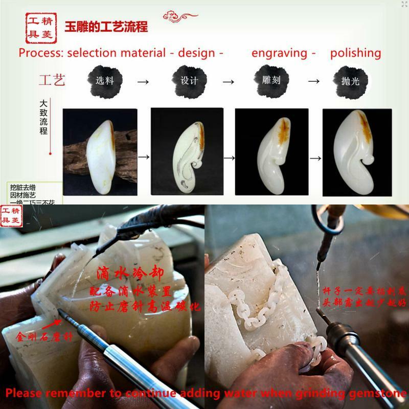 30Pcs 0.5-6mm Inverted Conical Diamond Grinding Bits Lapidary Carving Burrs Gems