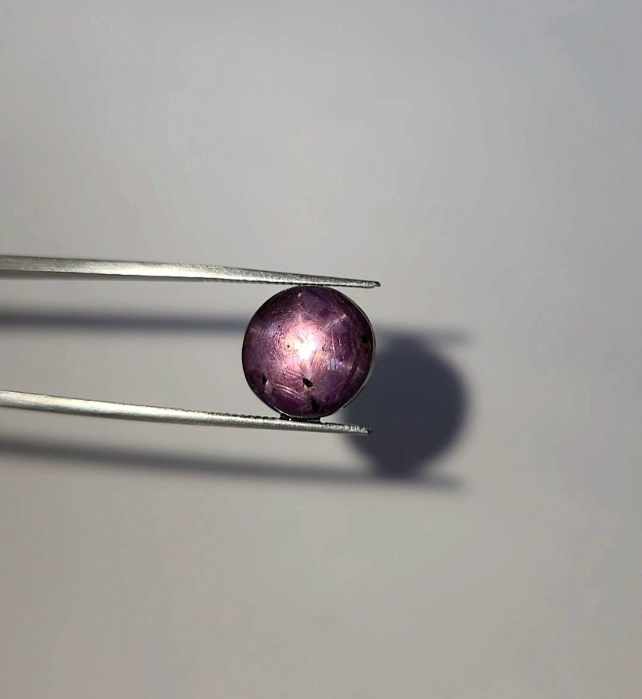 Natural 11.40 Ct Star Ruby Purplish Red Oval Cabochon loose gemstone