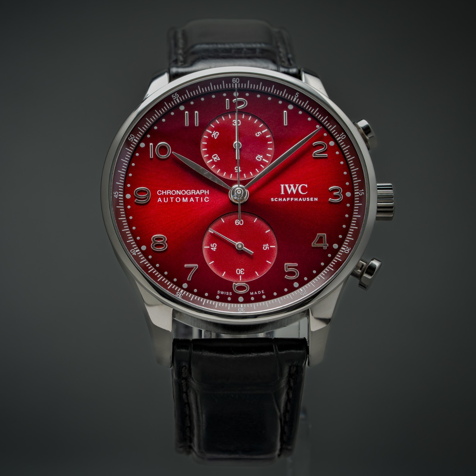 IWC Portugieser Burgundy Men’s Watch – IW371616 Complete Set Warranty until 2029