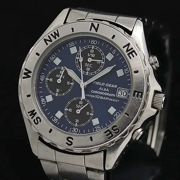 Working condition, excellent condition Seiko Alba Field Gear V657-9110 Quartz Na
