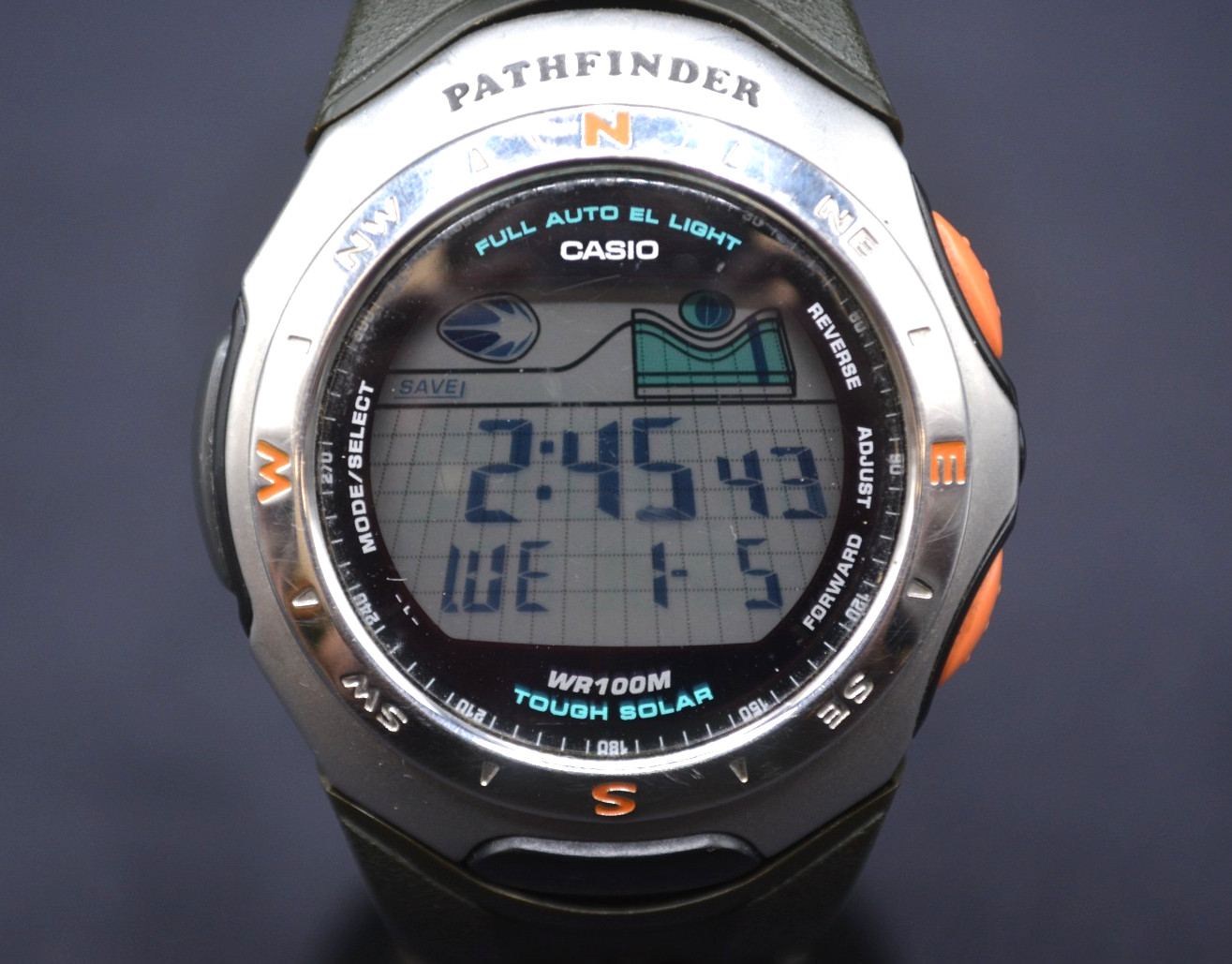 CASIO Pathfinder Tough Solar Men’s Watch PAS-201 *Pre-owned* FREE SHIPPING
