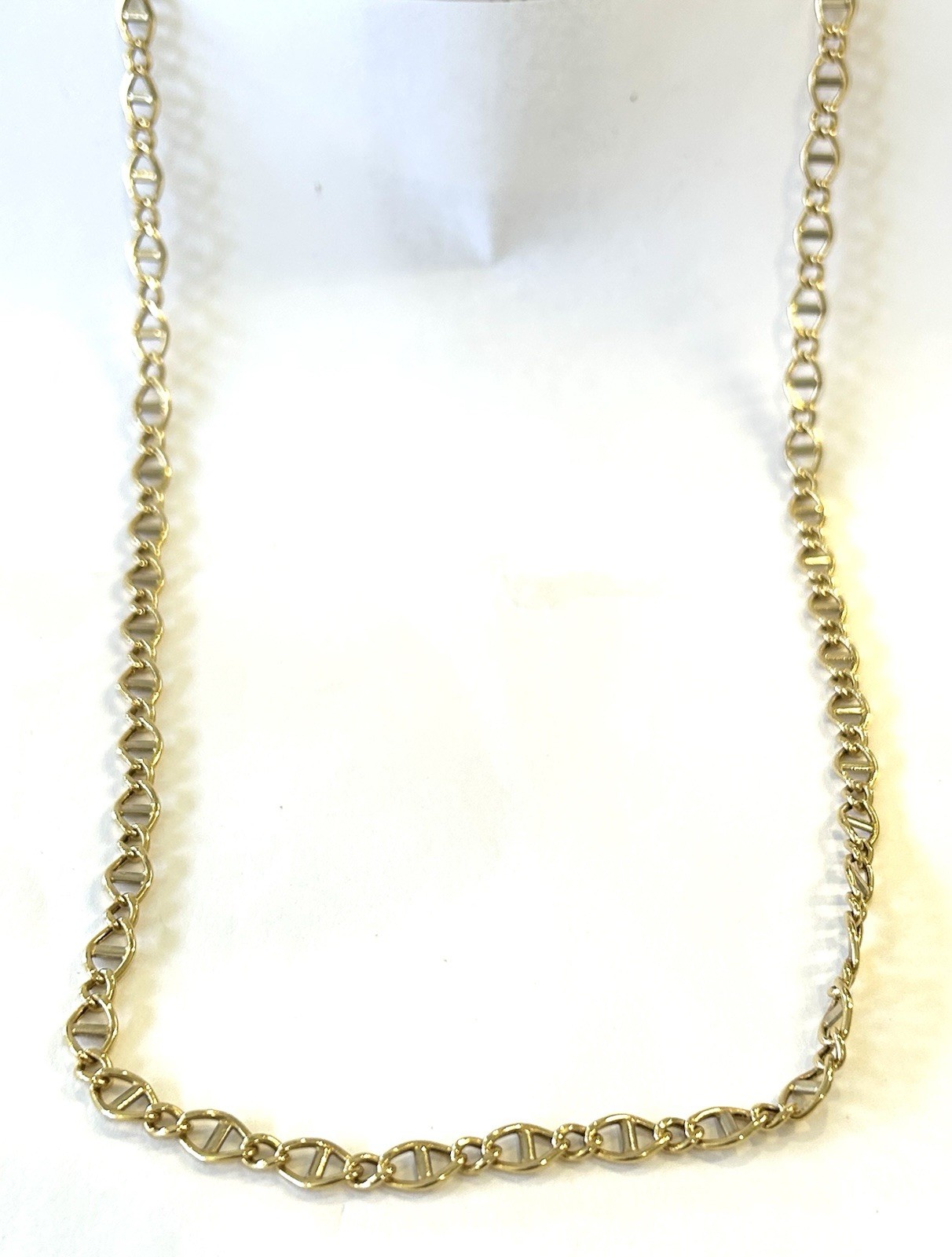 18k 750 Italy Solid Mariner Link 24″ Chain ~ 15.4 Grams ~ 5.4mm
