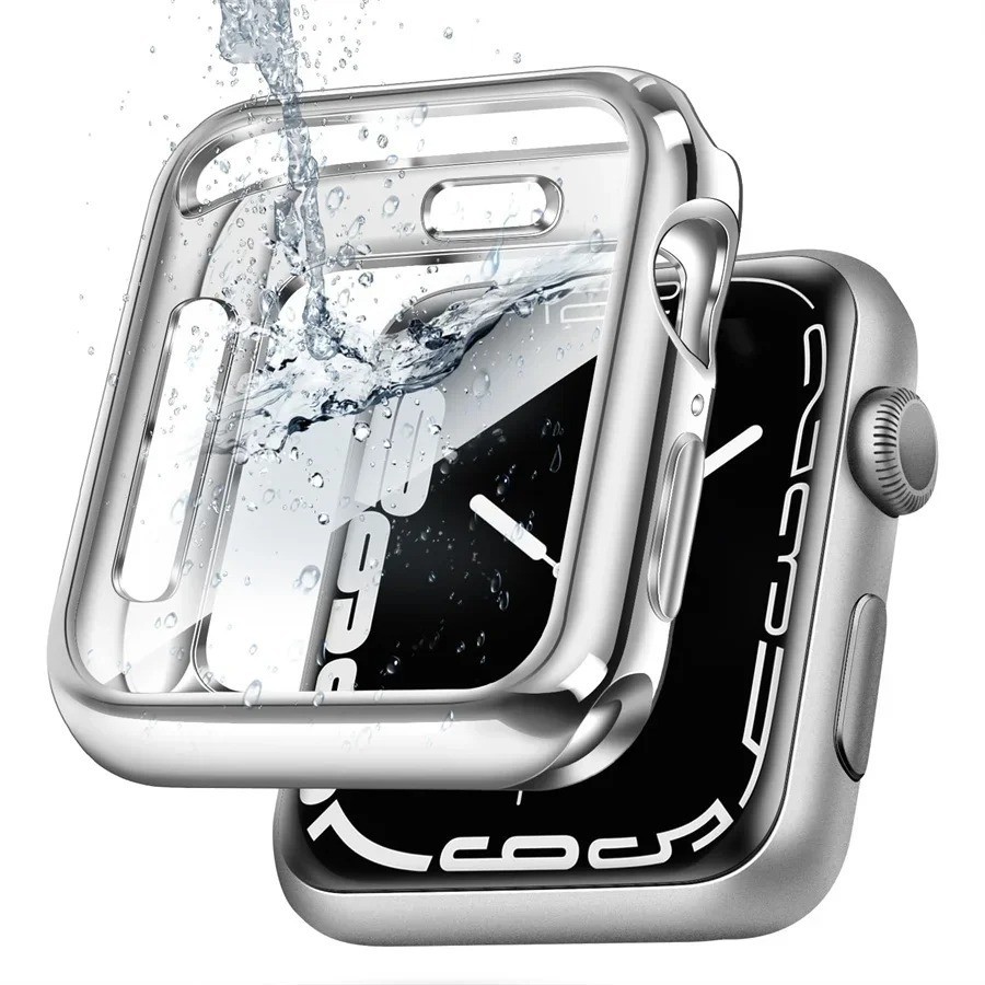 Case For Apple watch Series 7/8/9 45mm 41mm 44mm 40mm 42mm 38mm All-around TPU C