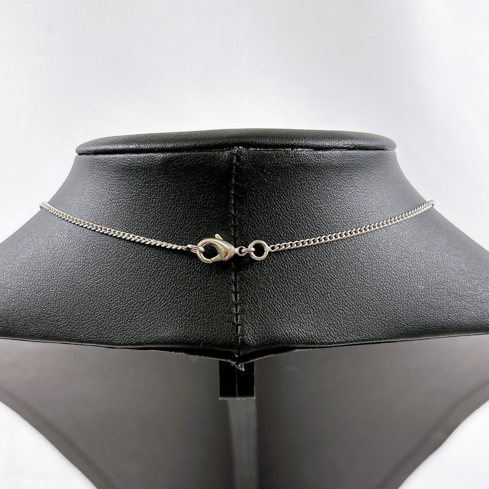 CHANEL CC Logo Necklace Silvertone Black Bead Drop Authentic B13K JAPAN B1684