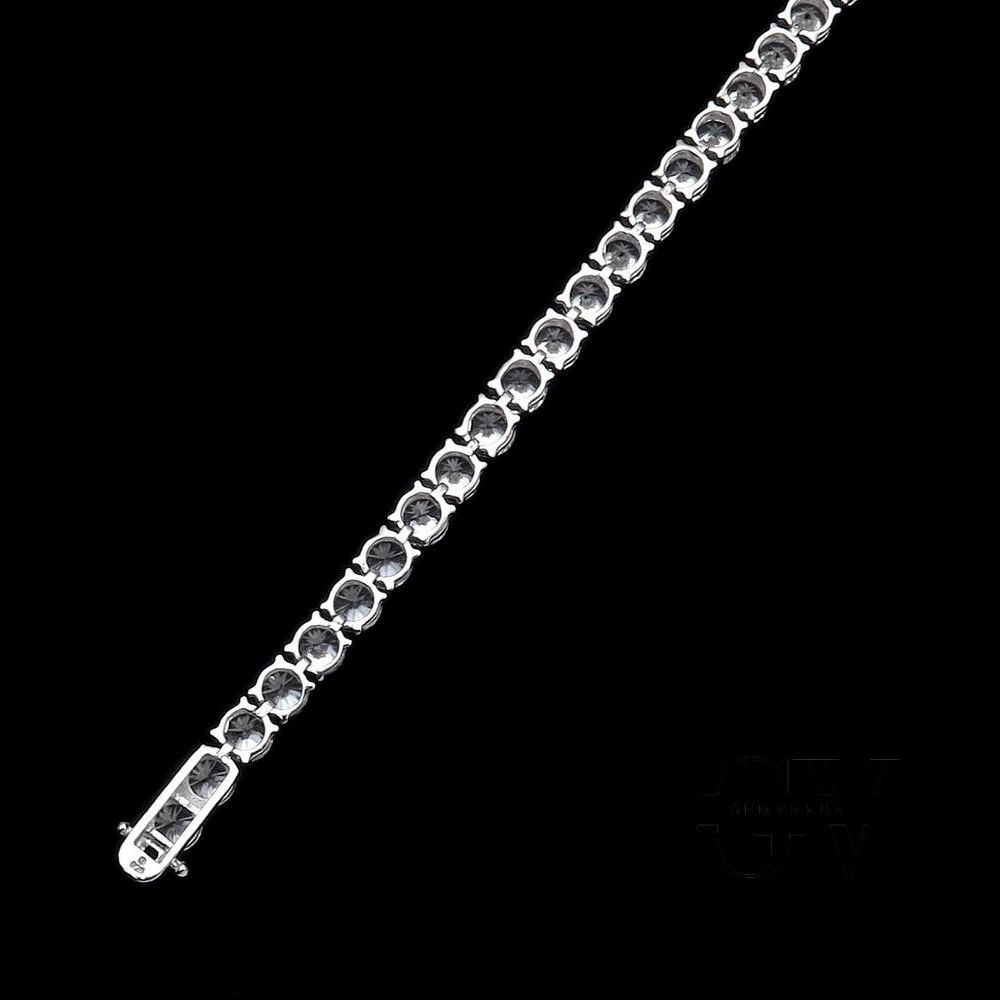Tennis Wedding Bracelet 7′ Inch Long 7.00 Carat Round Cut Solid 14K White Gold