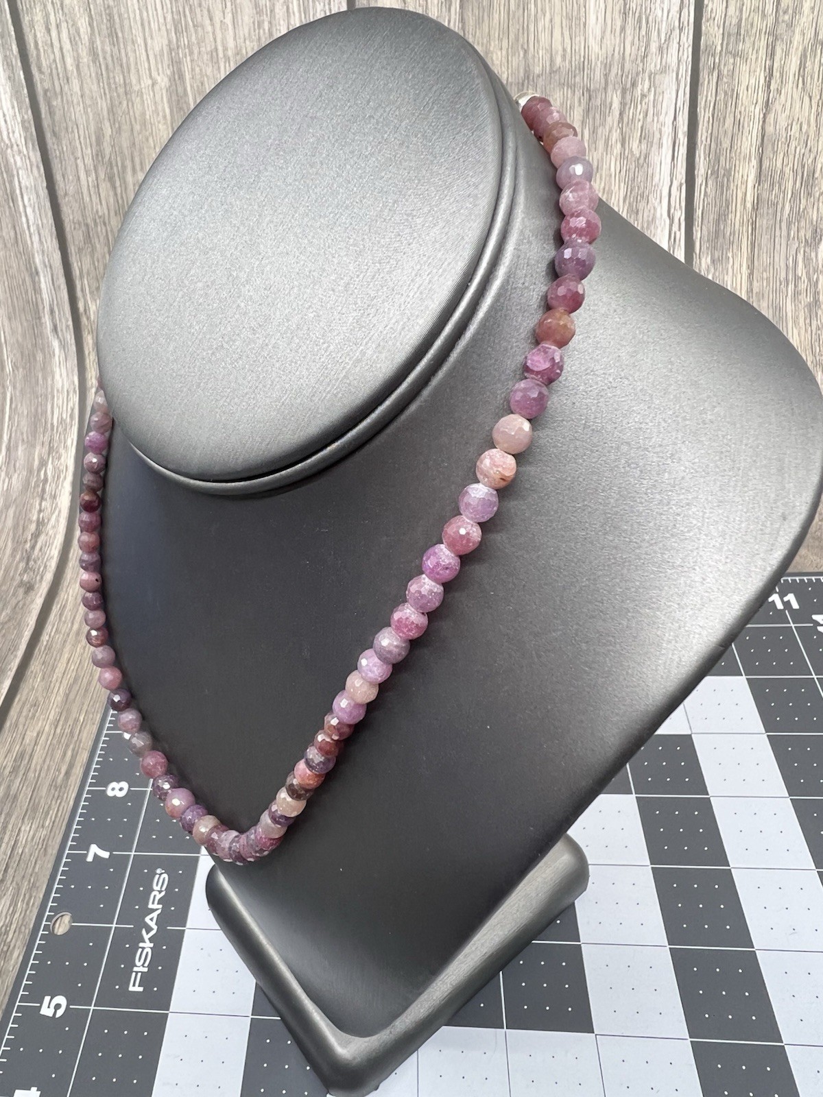 Sterling Silver Pink Sapphire Necklace 18″ Mine Finds by Jay King