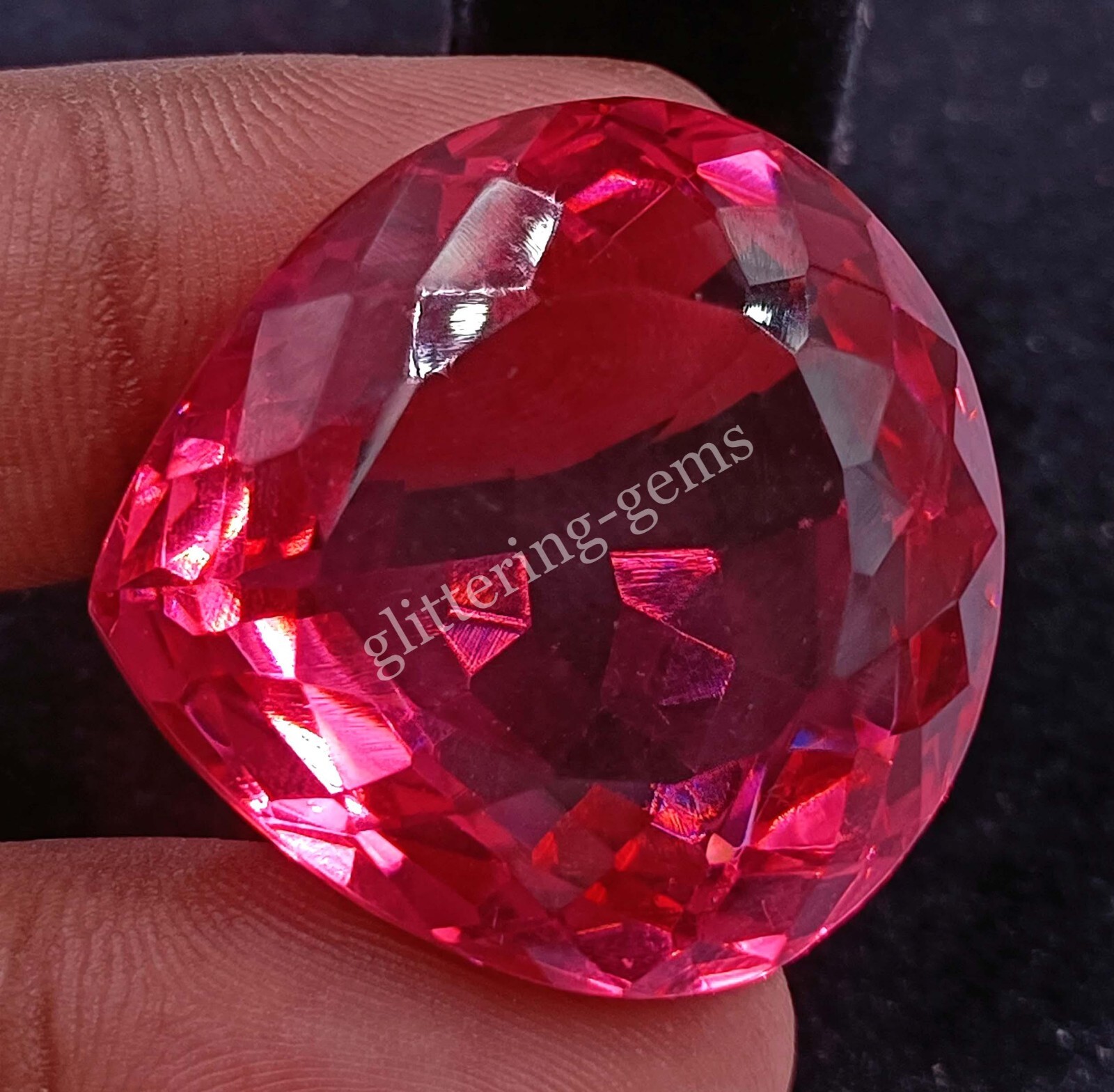 Natural Mozambique Ruby 86.99 Carat Pear Shape Certified Loose Gemstone 5SDN