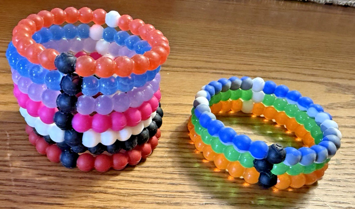 LOT OF TEN (10) LOKAI Silicone Bracelets Assortment of Colors and Sizes