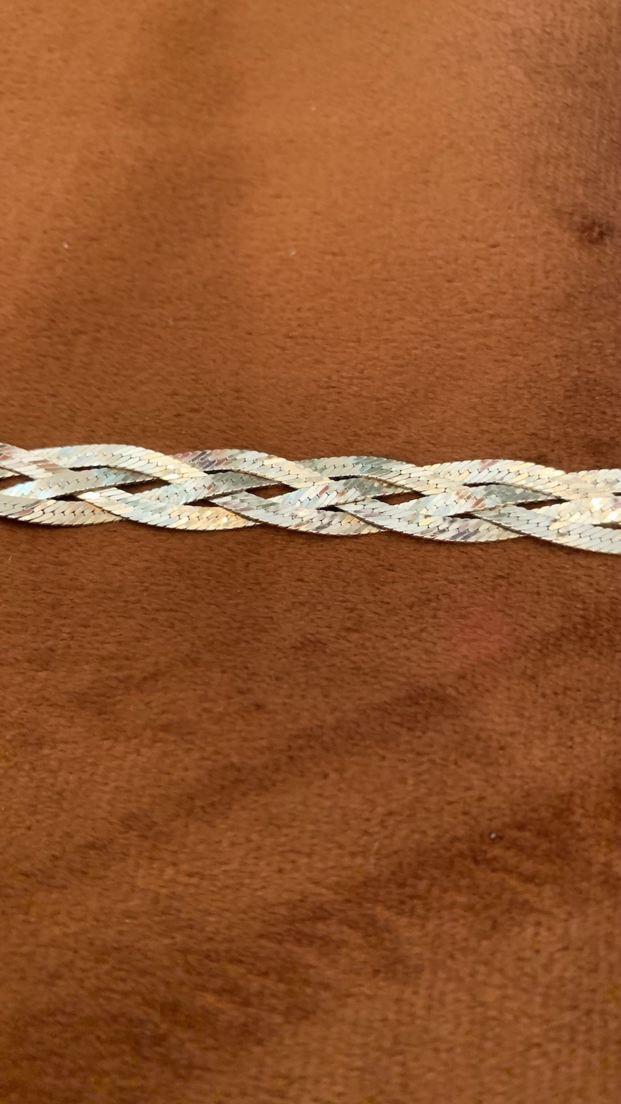 Made In Italy Mesh Woven Braided 925 Sterling Silver Bracelet