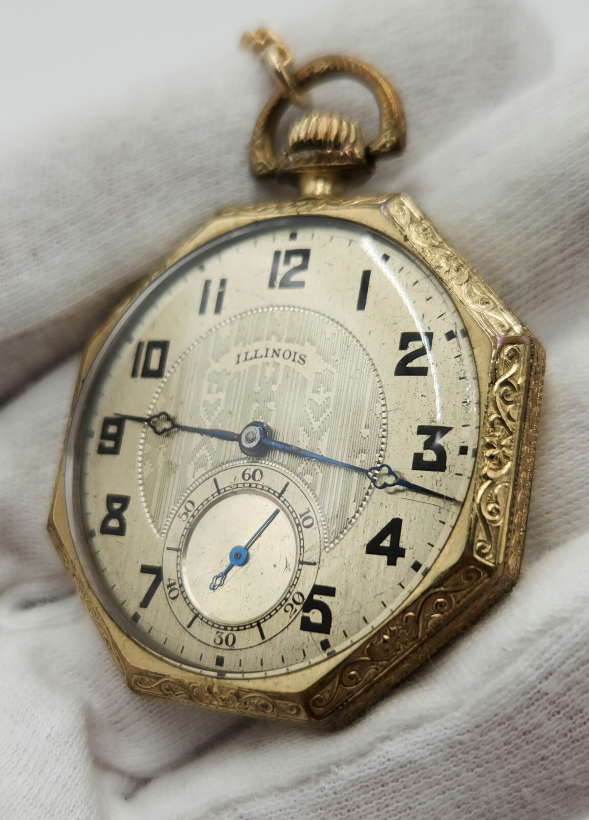 Illinois Supreme Double Roller Octagonal Pocket Watch – FOR PARTS / REPAIR