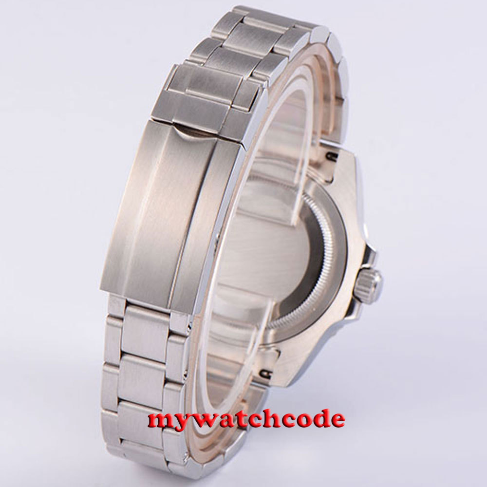 40mm BLIGER black sterile dial ceramic sapphire glass date automatic mens watch
